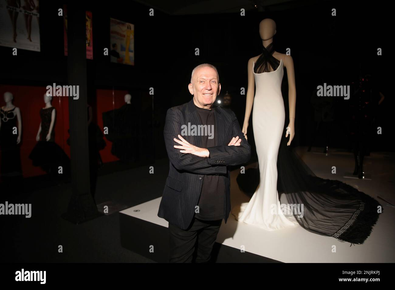 Jean Paul Gaultier, a French fashion designer, poses for a photo