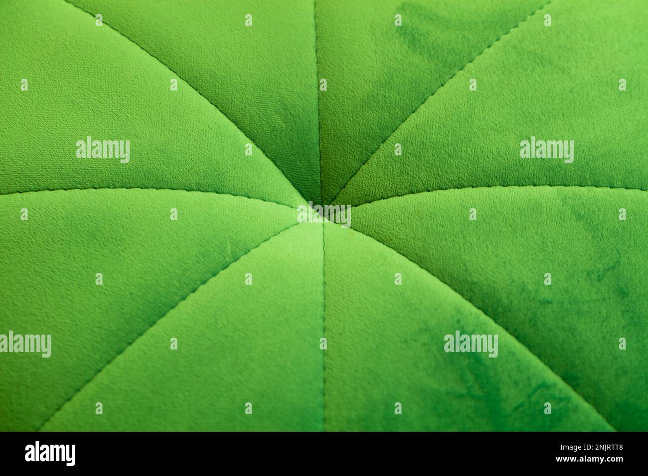 Closeup of green velour textured background for design purpose Stock Photo