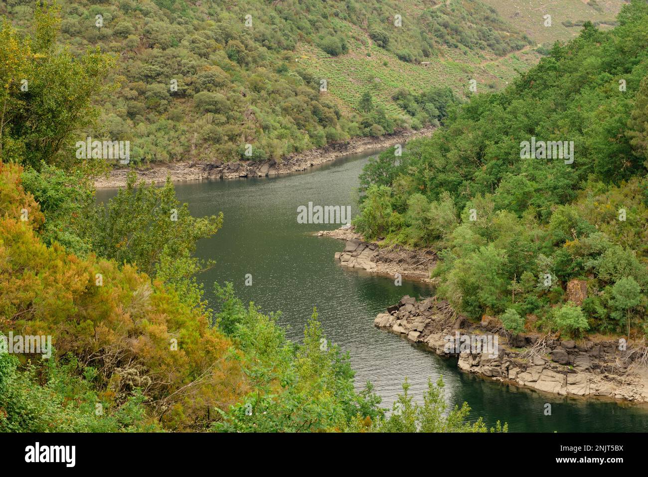 Point at the mouth of a river in a natural area Stock Photo - Alamy