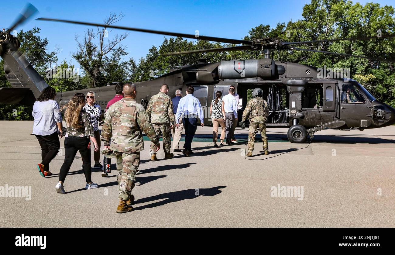 Fort Riley Weather Staff delegation visits Fort Riley, Ks, on Aug. 10, 2022. Members of U ...