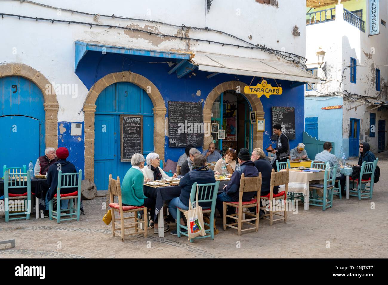 Afrika, Marokko, Essaouira, Kasbah, Restaurant Tara Cafe Stock Photo