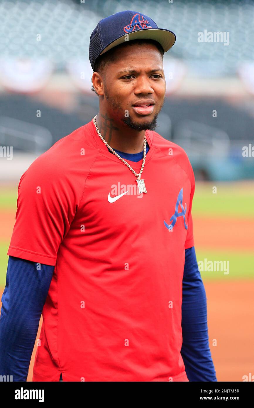 ATLANTA, GA – MAY 06: Atlanta right fielder Ronald Acuna Jr. (13