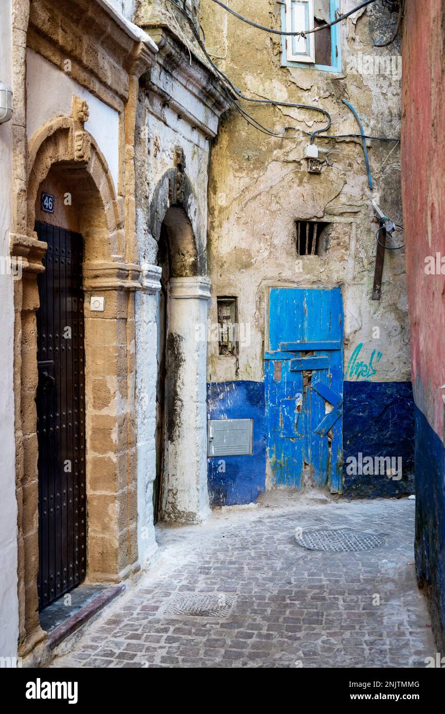 Afrika, Marokko, Essaouira, Kasbah, Gasse in der Altstadt Stock Photo