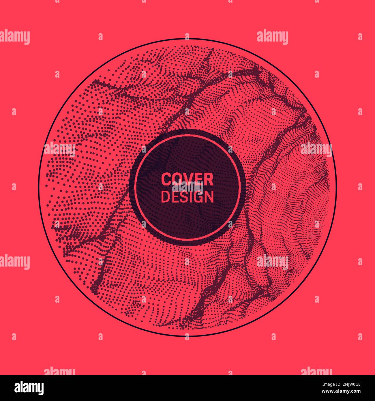 3d abstract vector illustration with dots. Network design with particle ...
