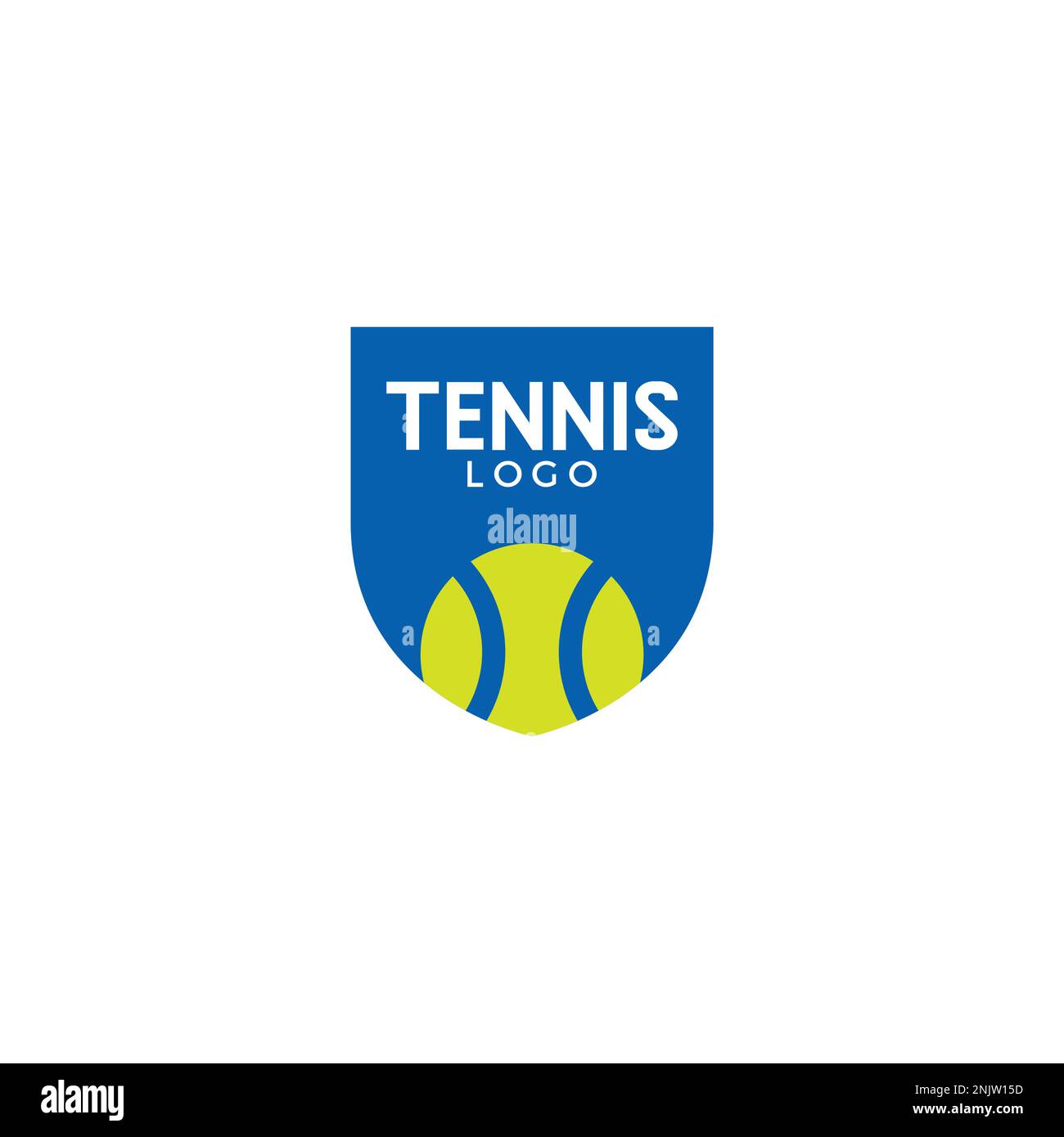 Modern professional tennis tournament logo with ball. Sport badge for team, championship or league. Vector illustration Stock Vector