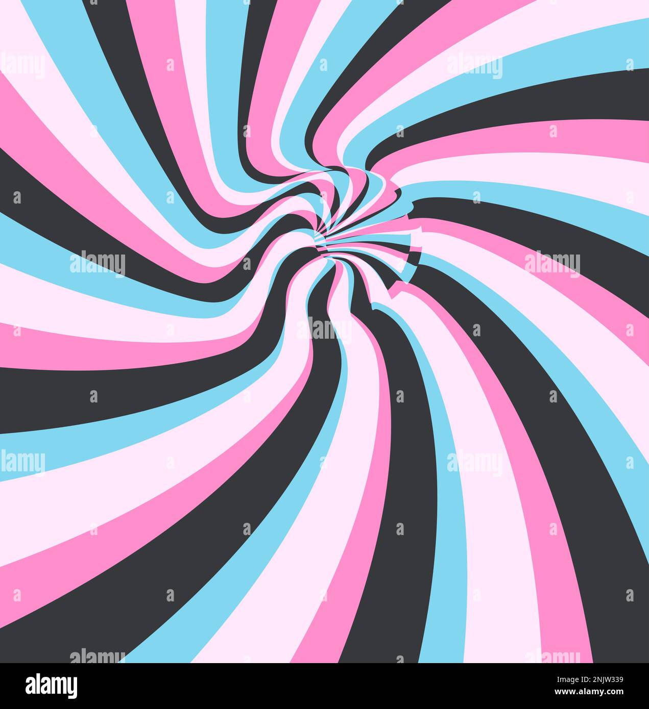 Pattern with optical illusion. Abstract striped background. Vector illustration. Stock Vector