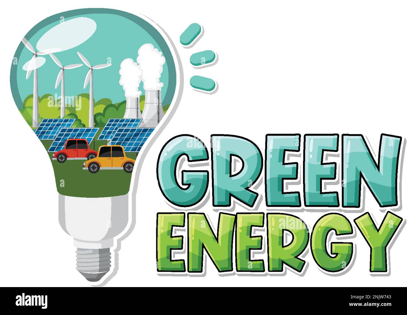 Alternative green energy vector concept illustration Stock Vector Image ...