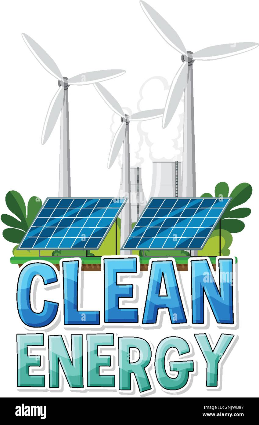 Alternative clean energy vector concept illustration Stock Vector Image ...