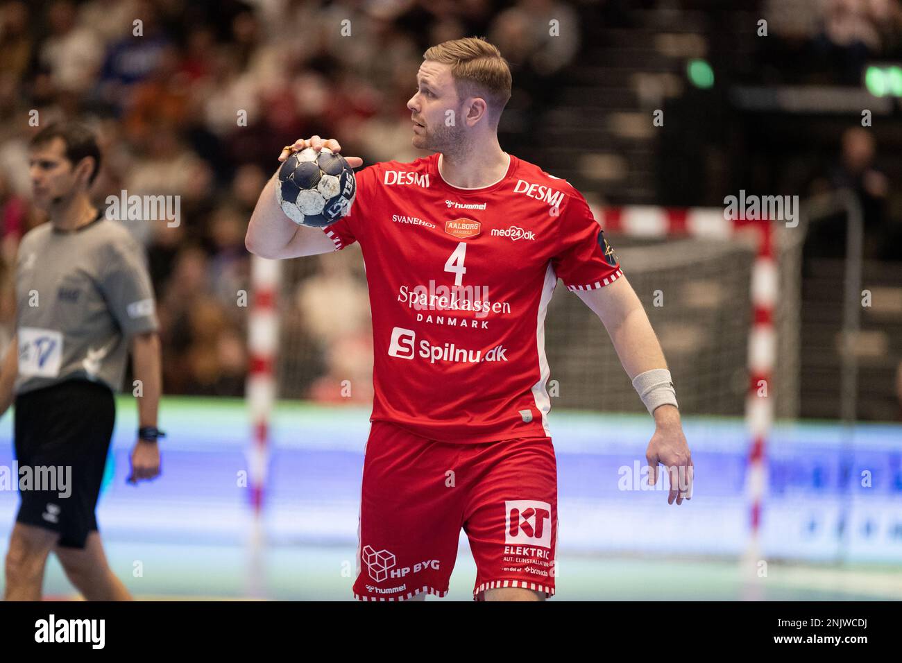 Denmark. 22nd Feb, 2023. Aron Palmarsson (4) of