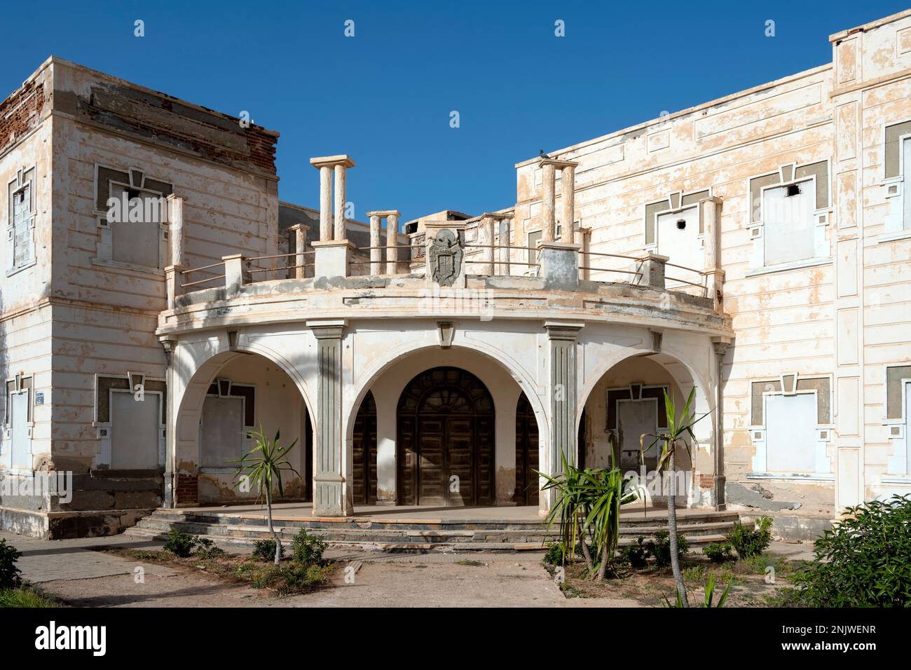 Afrika, Marokko, Südmarokko, Sidi Ifni, Place Hassan II., ehemaliges spanisches Konsulat Stock Photo
