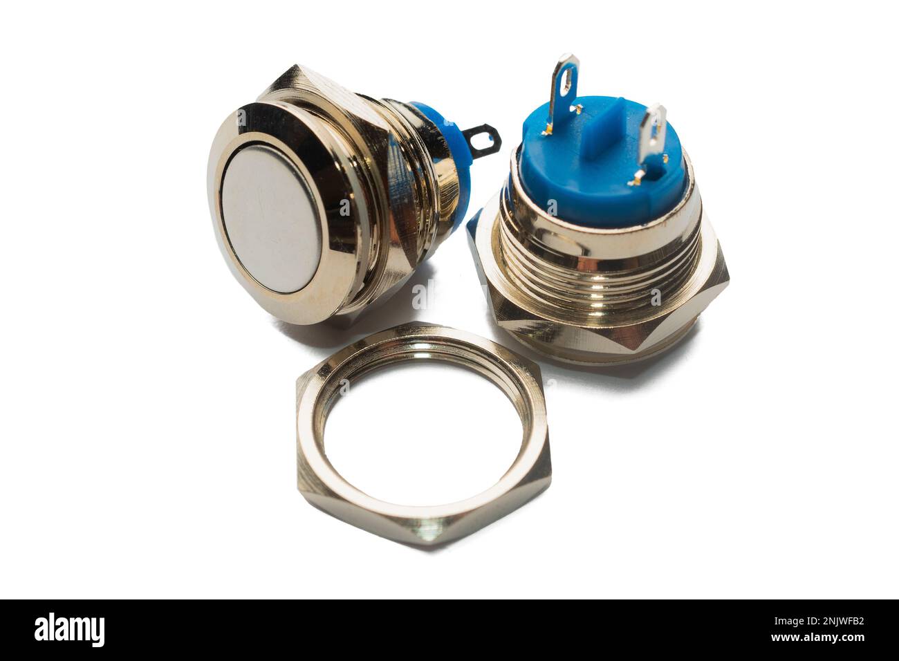 Guitar killswitch: momentary on off push button Stock Photo - Alamy