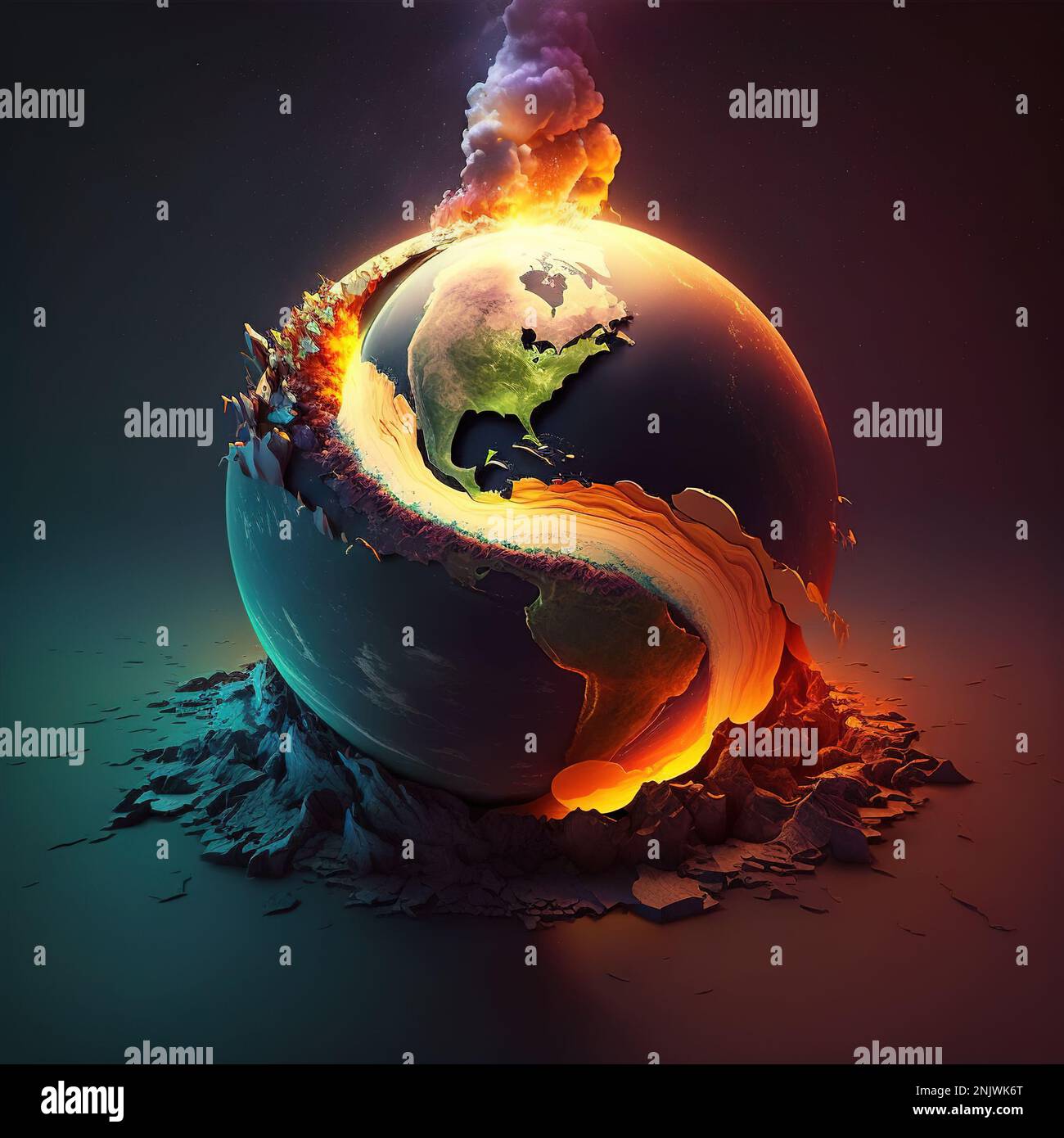 Explosion on the planet hi-res stock photography and images - Alamy