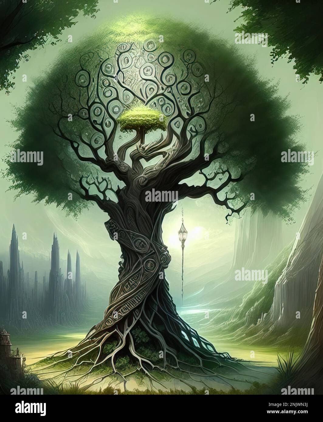 fantasy tree of life Stock Photo
