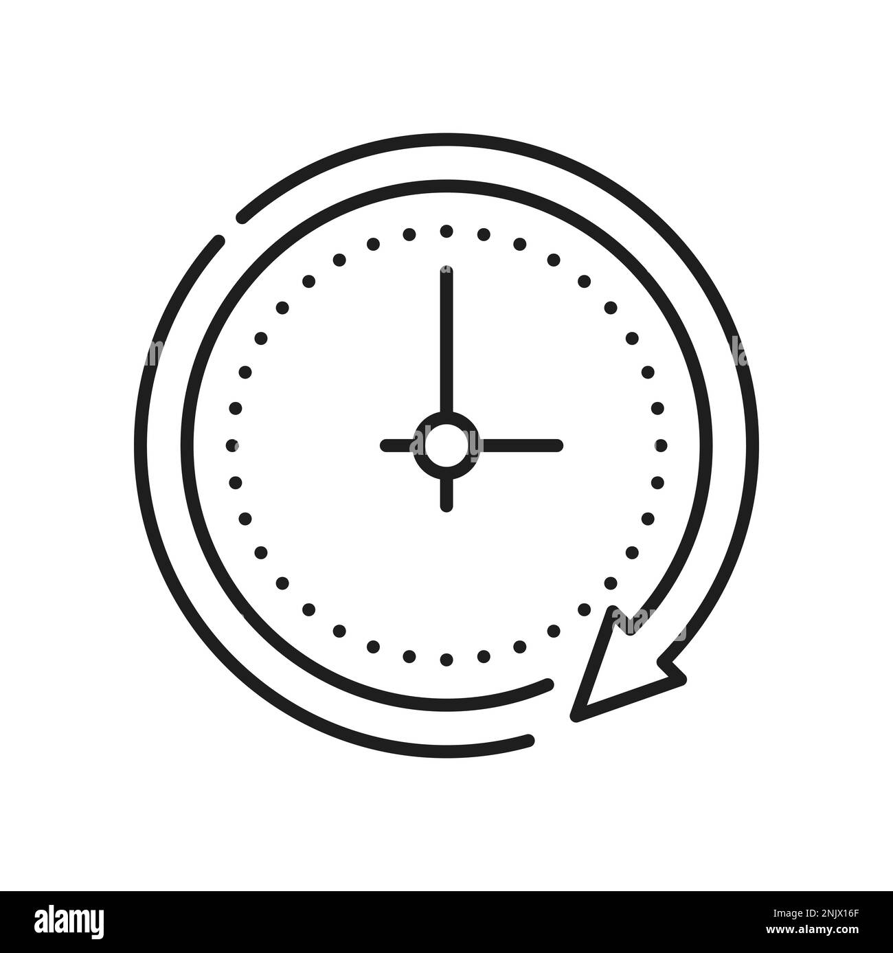 Clock icon with arrow alarm or stopwatch timer Vector Image