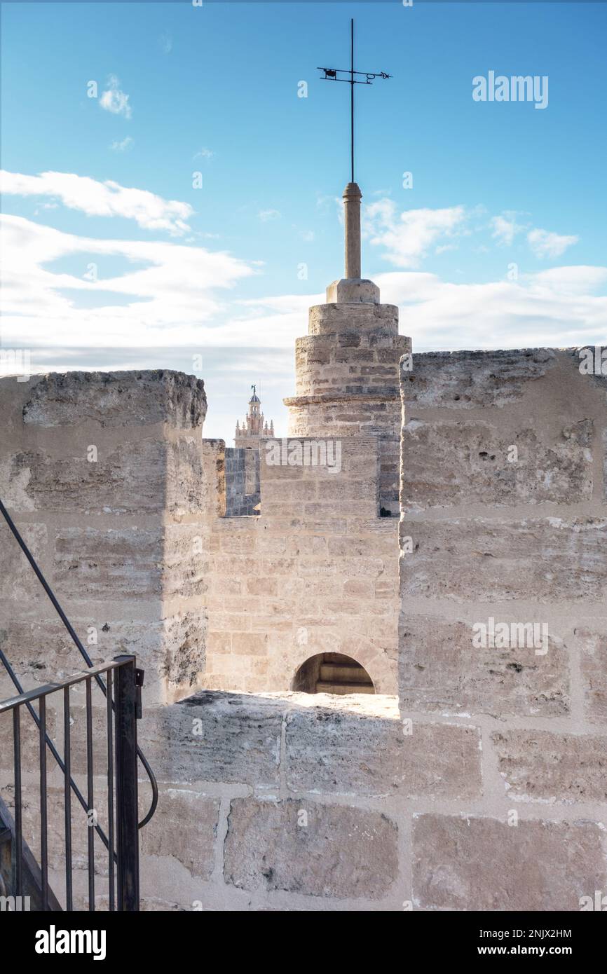 Inside the Torres de Serranos tower in Valencia Spain Stock Photo - Alamy