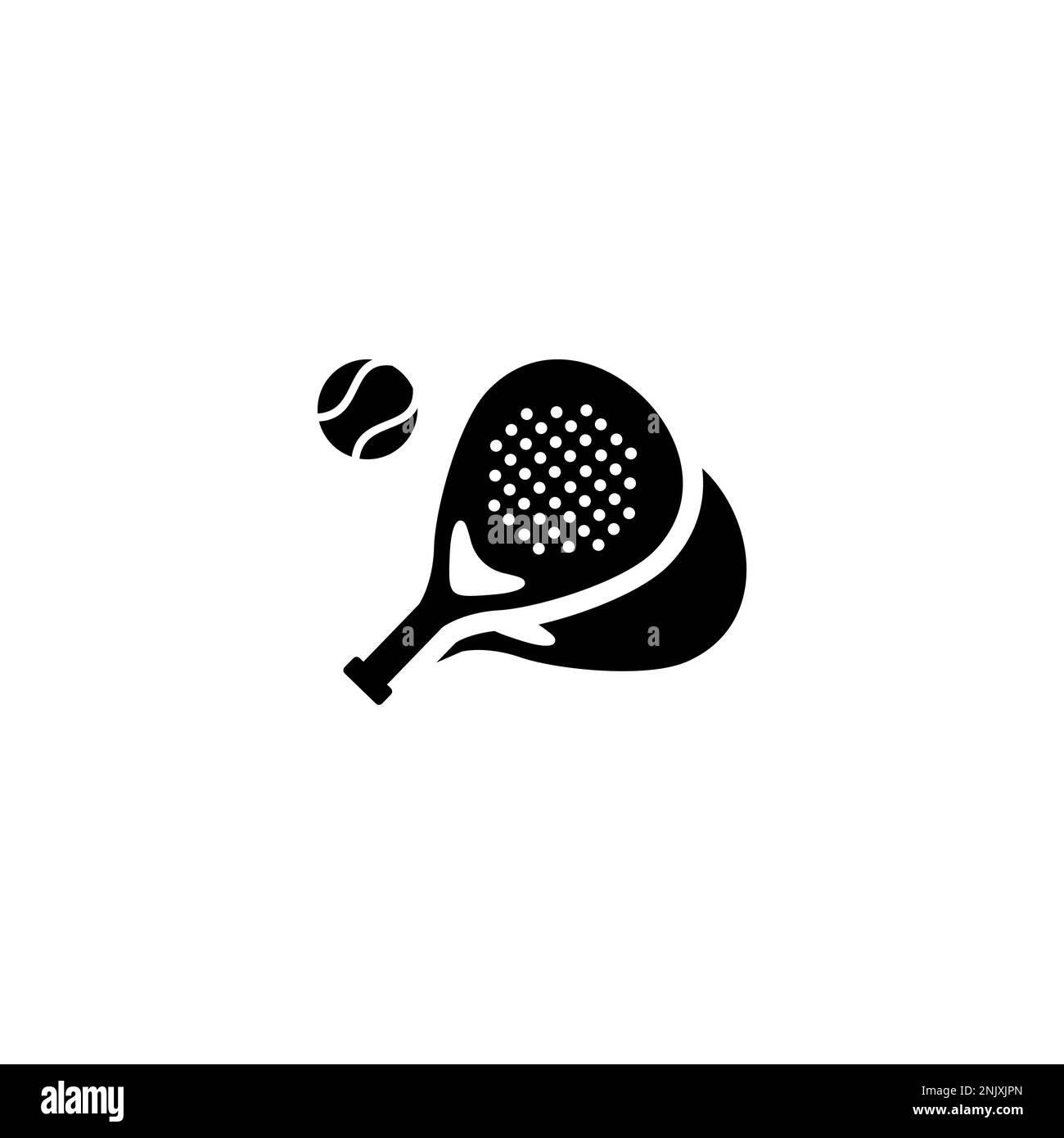 Padle Tennis logo, padle club logo, padle racket and ball logo icon vector Stock Vector