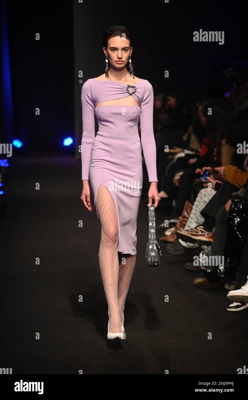 Milan, Italy. 23rd Feb, 2023. Milan, Woman Fashion Week, Fall Winter