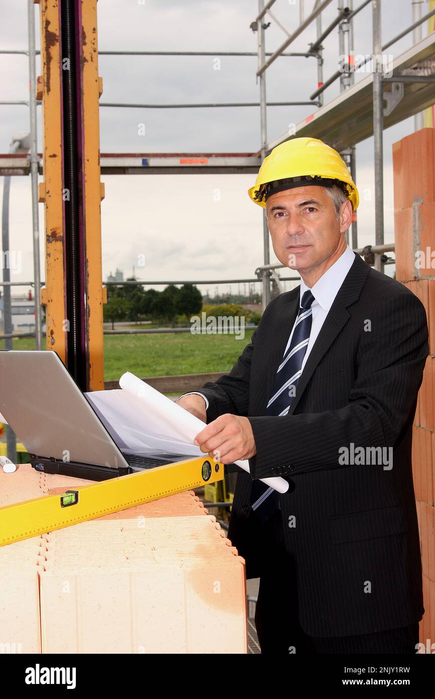 architects on the building site Stock Photo