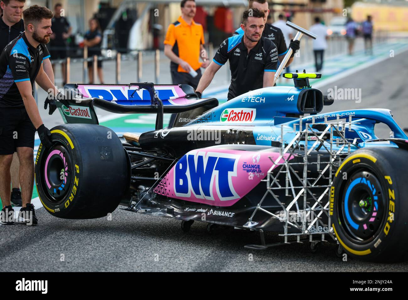 Sakhir, Bahrain - 23/02/2023, Technical details of the sidepod ...