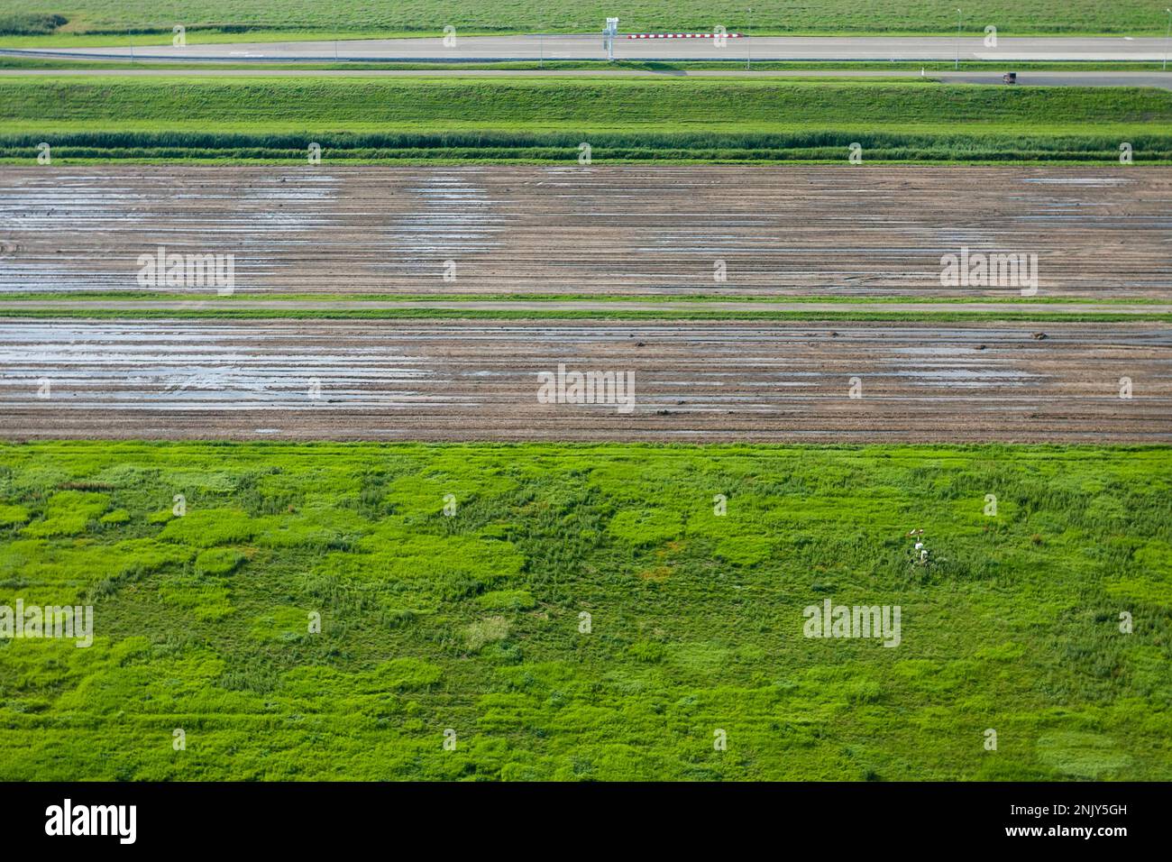 Luchtfoto van akker; Aerial photo of farmland Stock Photo