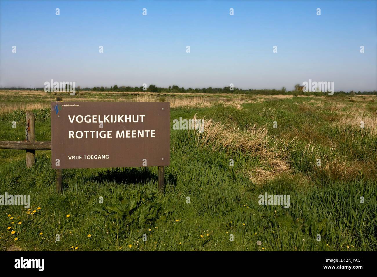 Natuurgebied Rottige Meente; Nature reserve Rottige Meente Stock Photo