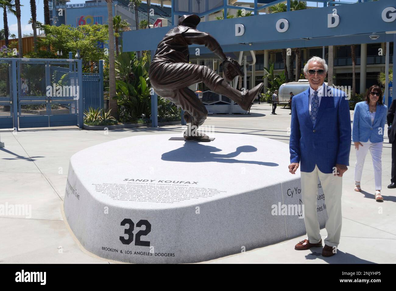 June 18, 2022: Sandy Koufax giving a speech before his statue unveiling at  Dodger Stadium on June 18, 2022. (Credit Image: © Mark Edward Harris/ZUMA  Press Wire Stock Photo - Alamy