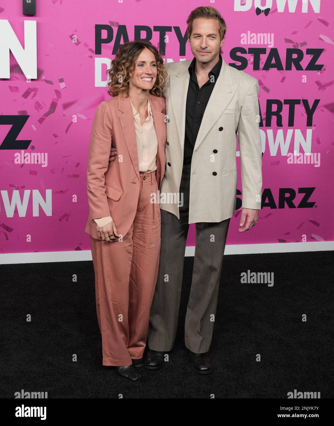 Los Angeles, USA. 22nd Feb, 2023. (L-R) Amy Russell and Ryan Hansen at the STARZ's PARTY DOWN