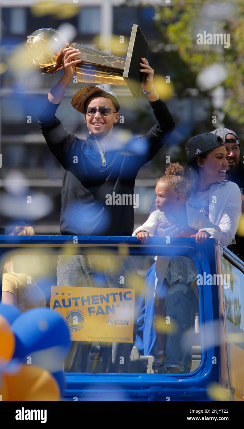 Riley Curry Steph Curry Golden State Warriors Parade