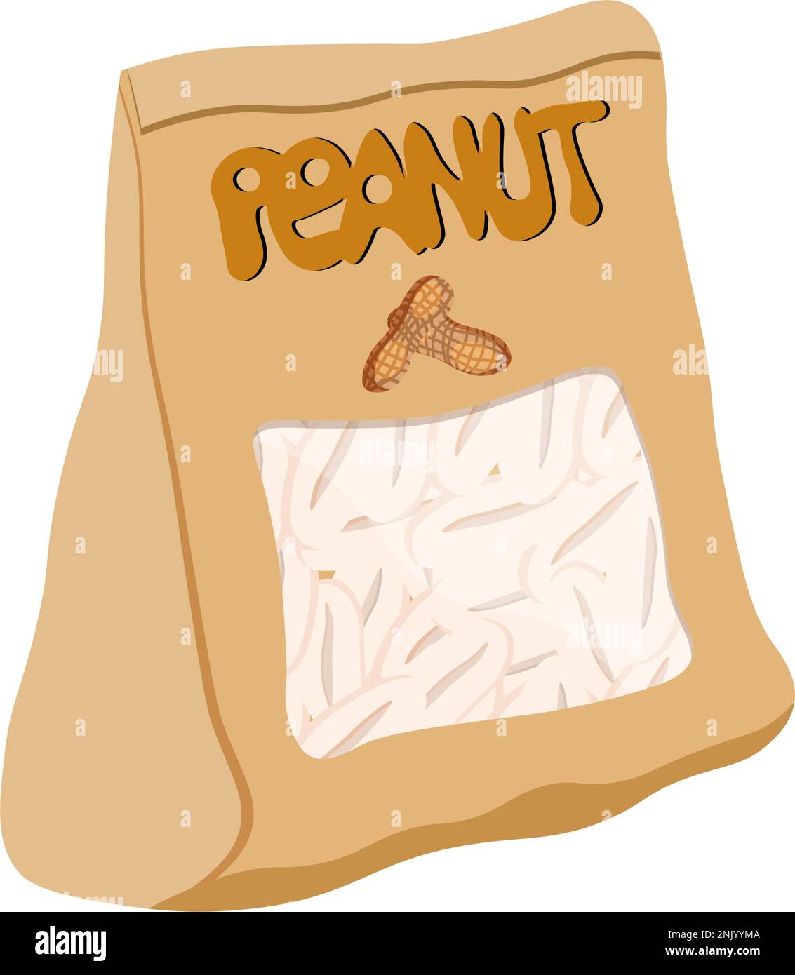 Peanut. Peanut beans in a package. bag of nuts.vector illustration