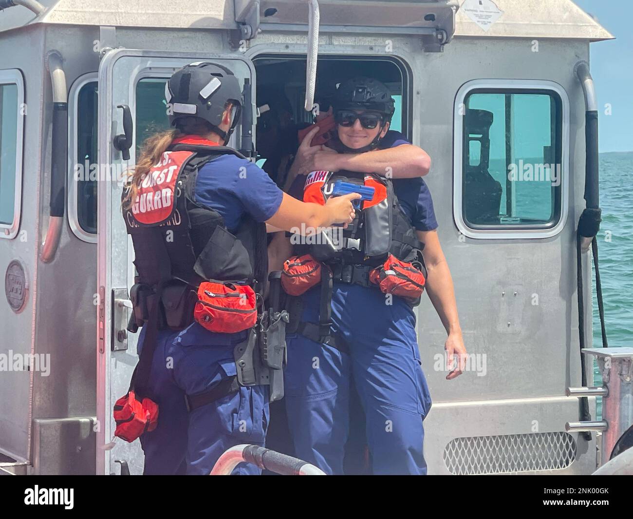 Coast Guard Station Islamorada boarding team member Seaman Andrea Stone