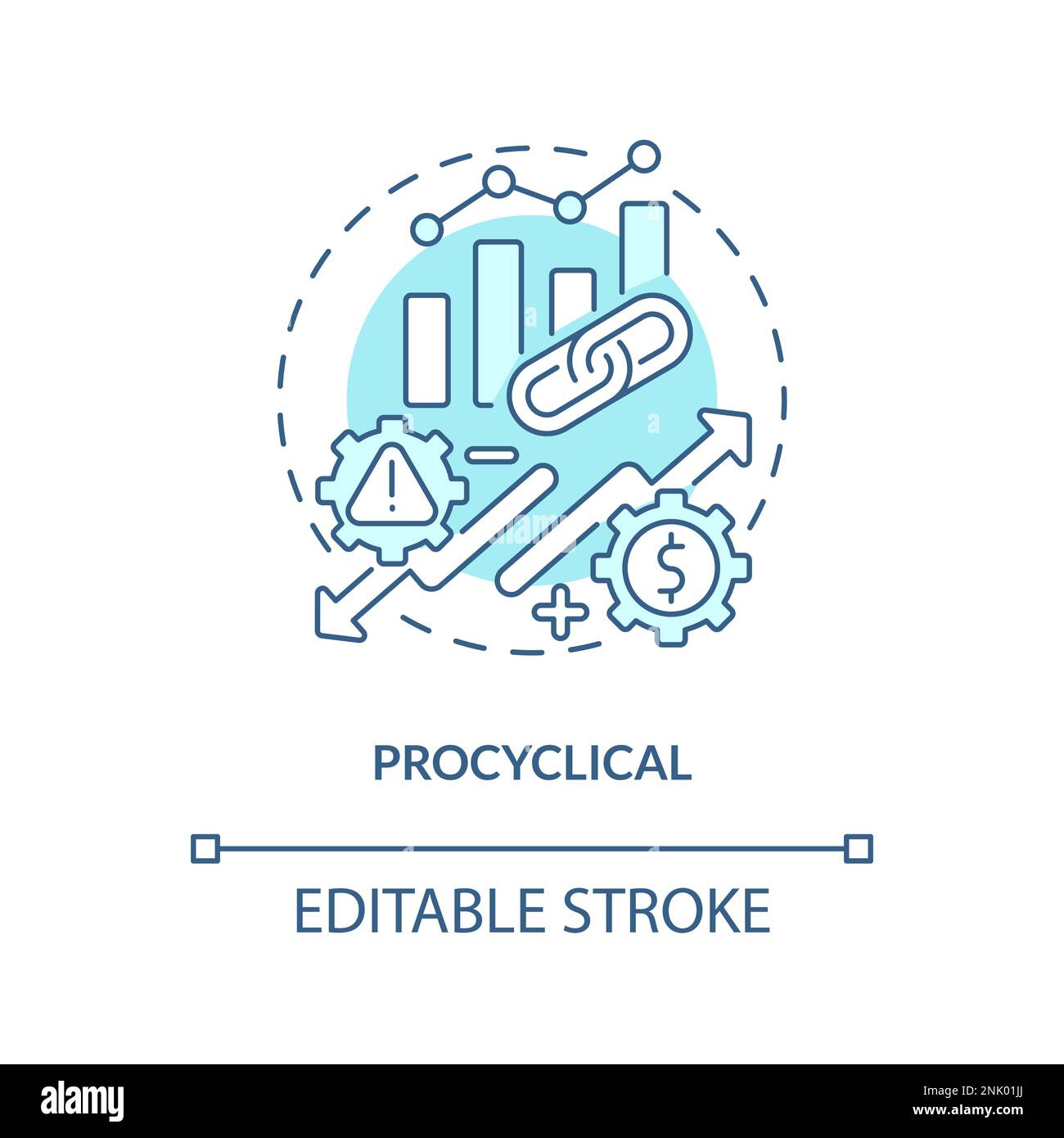 Procyclical turquoise concept icon Stock Vector Image & Art - Alamy