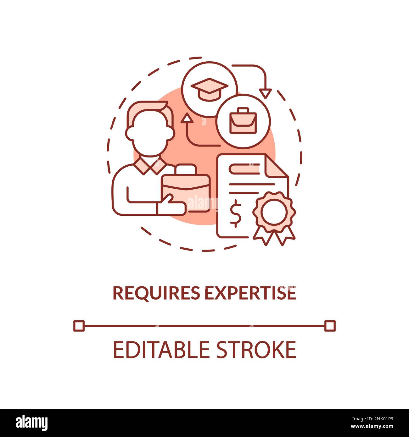 Requires expertise terracotta concept icon Stock Vector Image & Art - Alamy