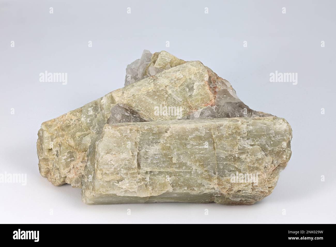 Anorthite,  calcium endmember of the plagioclase feldspar minerals Stock Photo