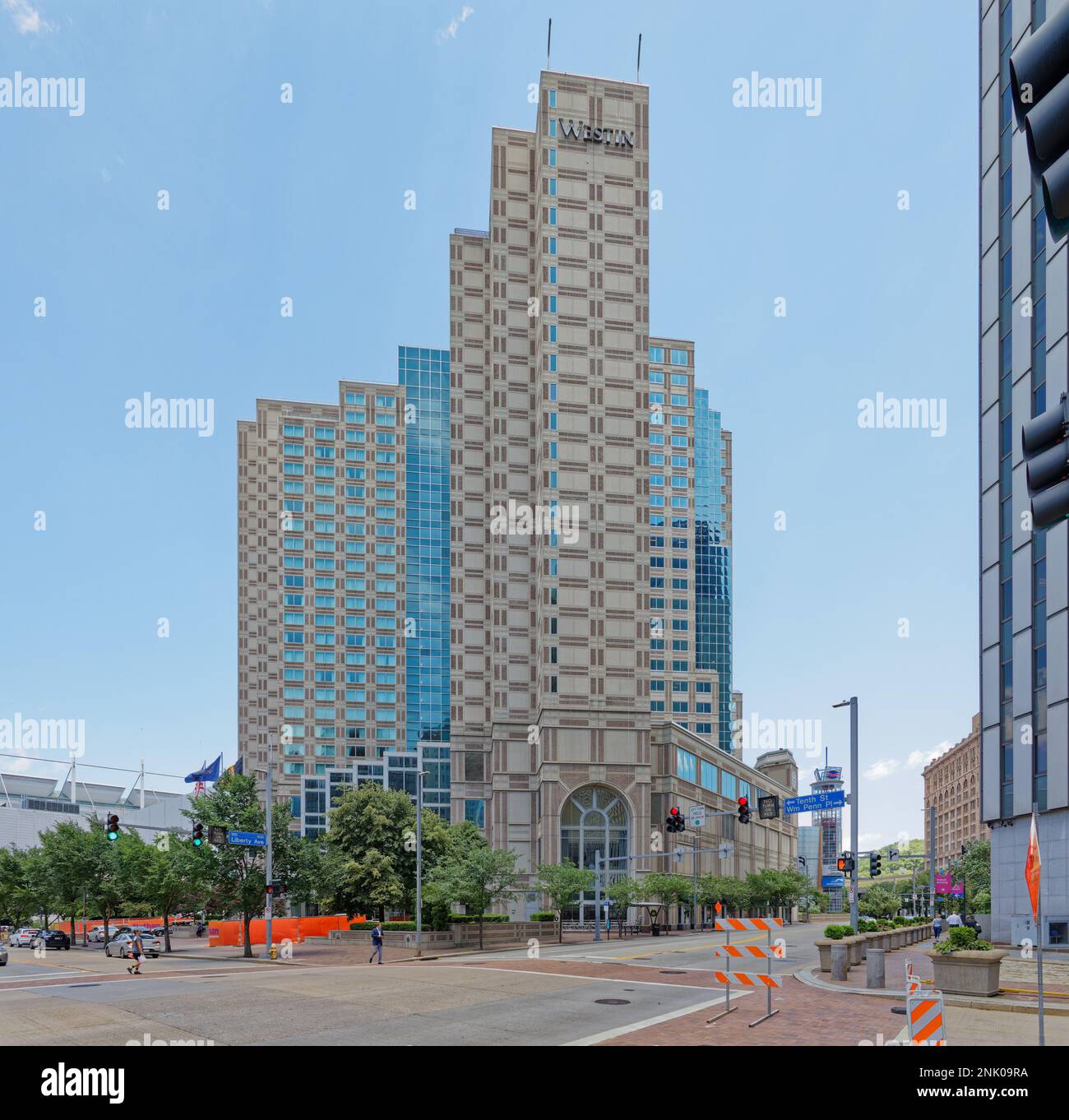 Part of Liberty Center, Westin Pittsburgh hotel is connected to Federated Tower and to the David L. Lawrence Convention Center. Stock Photo