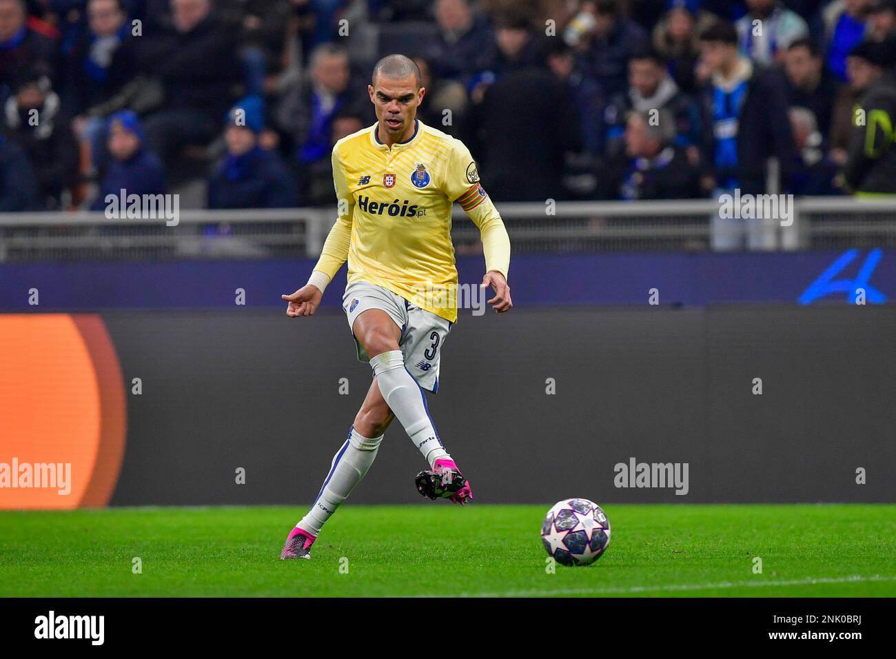 Milano, Italy. 22nd Feb, 2023. Pepe (3) of FC Porto seen during the UEFA Champions League match between Inter and FC Porto at Giuseppe Meazza in Milano. (Photo Credit: Gonzales Photo/Alamy Live News Stock Photo