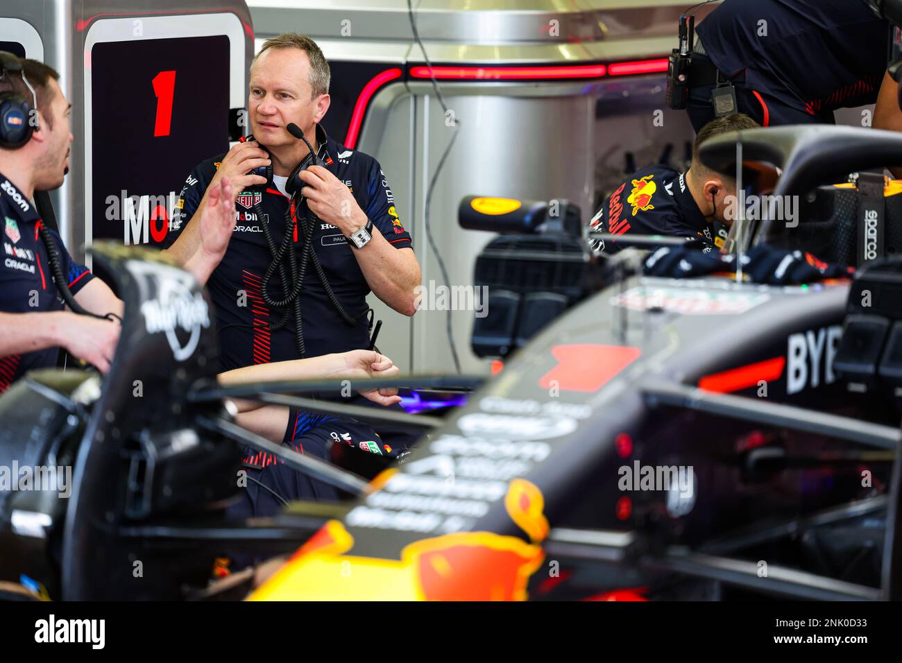 Engineering Bullpen MONAGHAN Paul, Chief Engineer & Car Engineering of Red Bull Racing ...