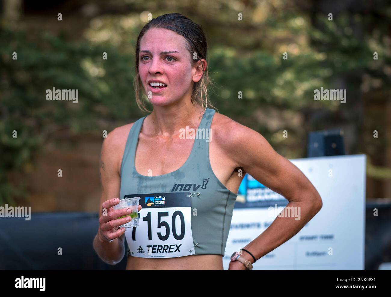 June 12, 2022: Colorado based mountain runner, Janelle Lincks, following  her second place finish in the Adidas TERREX 10K Spring Runoff, during the  GoPro Mountain Games. Celebrating their 20th year and hosted