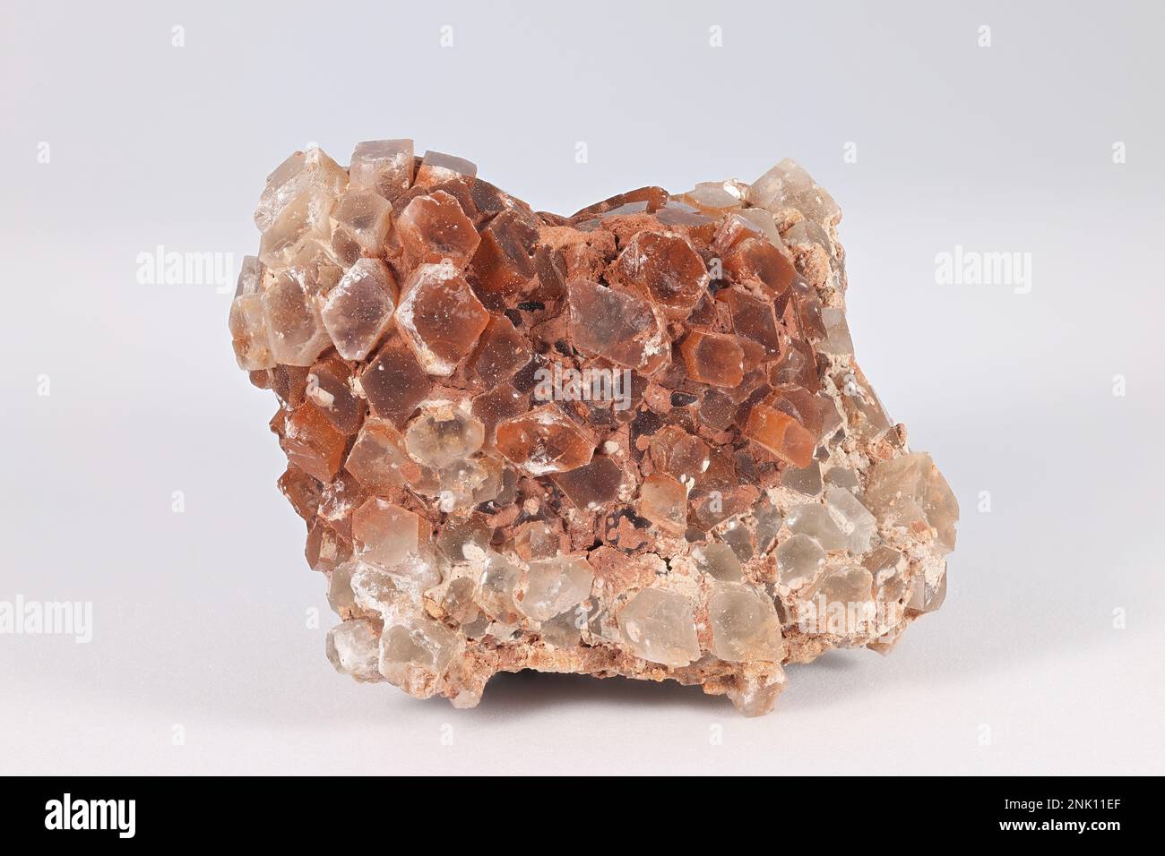 Aragonite is a carbonate mineral, one of the three most common naturally occurring crystal forms of calcium carbonate. Stock Photo