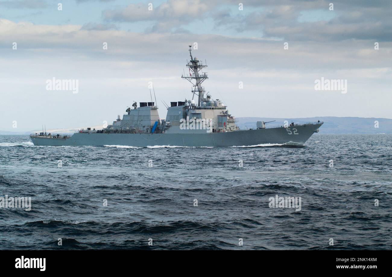 The Aerleigh Burke class destroyer USS Barry Stock Photo