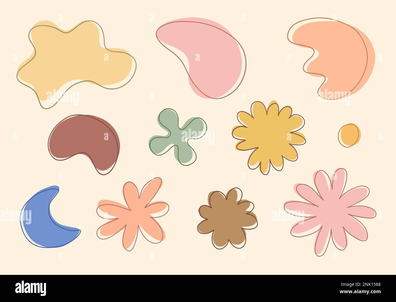 Set of doodle hand drawn organic shapes Stock Vector Image & Art - Alamy