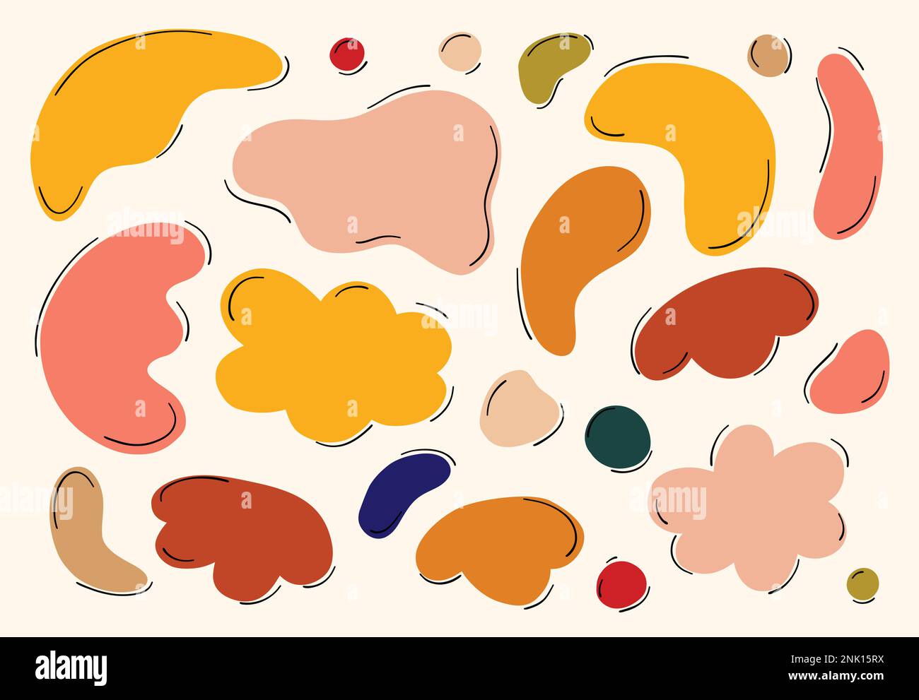 Set of doodle hand drawn organic shapes Stock Vector Image & Art - Alamy