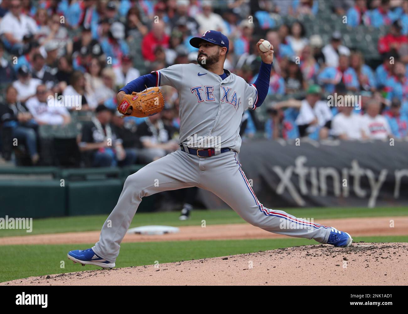 CHICAGO, IL - JUNE 11: Texas Rangers starting pitcher Martin Perez (54)  delivers a pitch during a Major League Baseball game between the Texas  Rangers and the Chicago White Sox on June