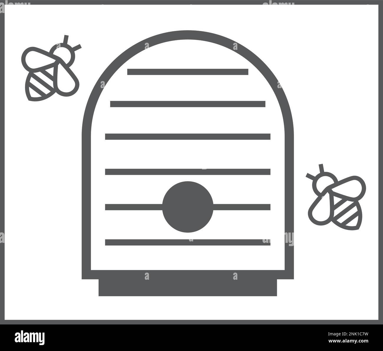 Pictogram for apiary, a bee house Stock Vector Image & Art Alamy