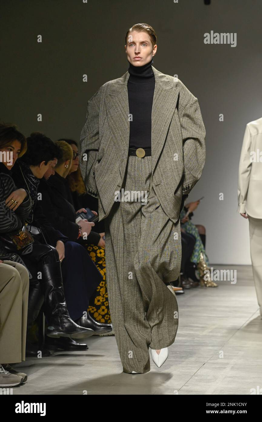 Milan, Italy. 23rd Feb, 2023. Milan, Woman Fashion Week, Fall Winter