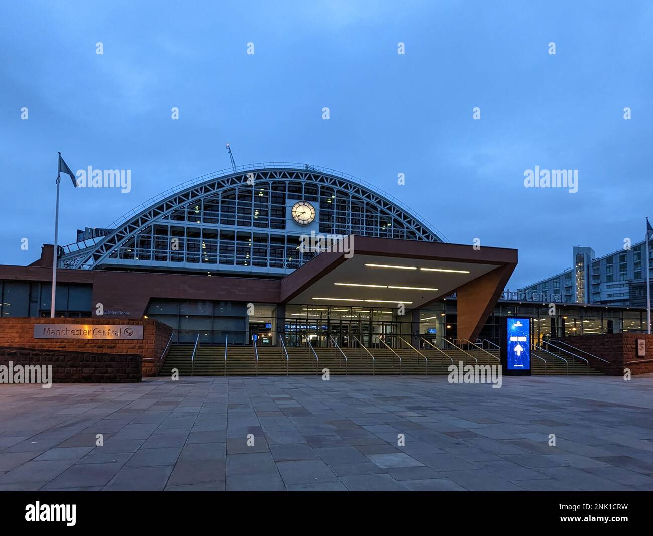 Manchester Central awaits at the start of the day in Manchester Stock Photo