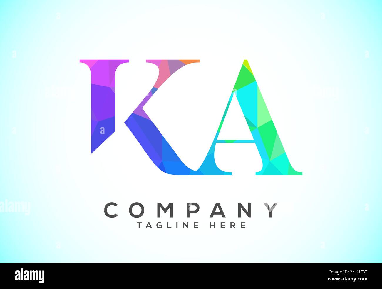 Initial Letter K A Low Poly Logo Design Vector Template. Graphic ...