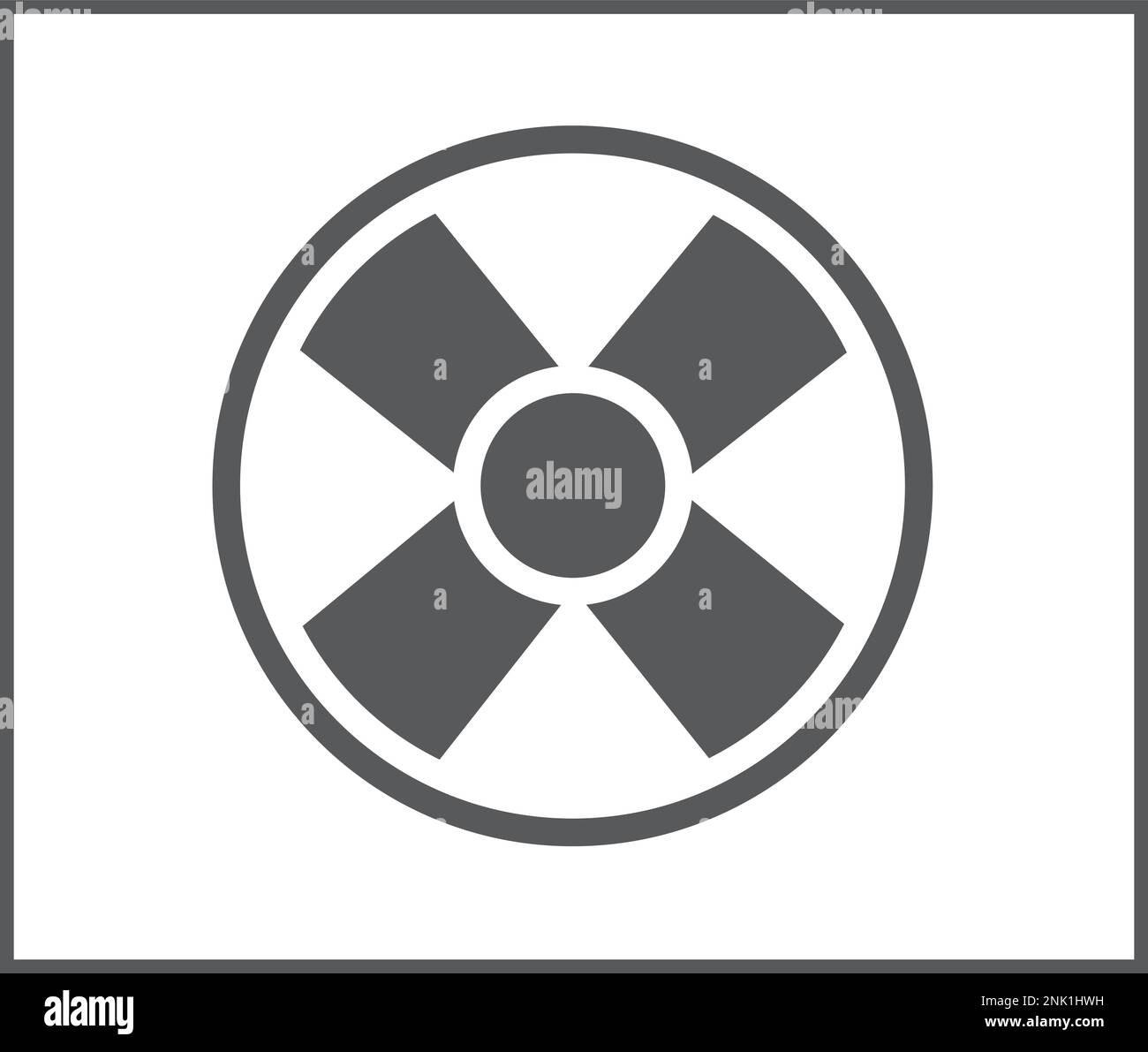 Ventilation pictogram for architects and building sites stock vector