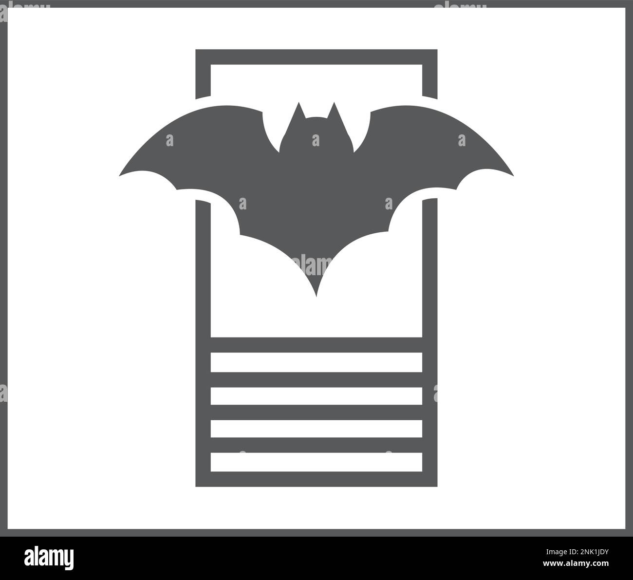 Bat nesting box for buildings to save the species Stock Vector