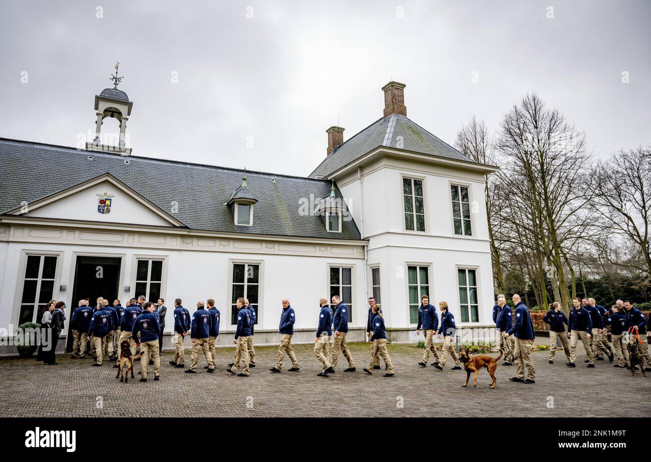 THE HAGUE - Netherlands, 23/02/2023, Members of the Dutch rescue team ...