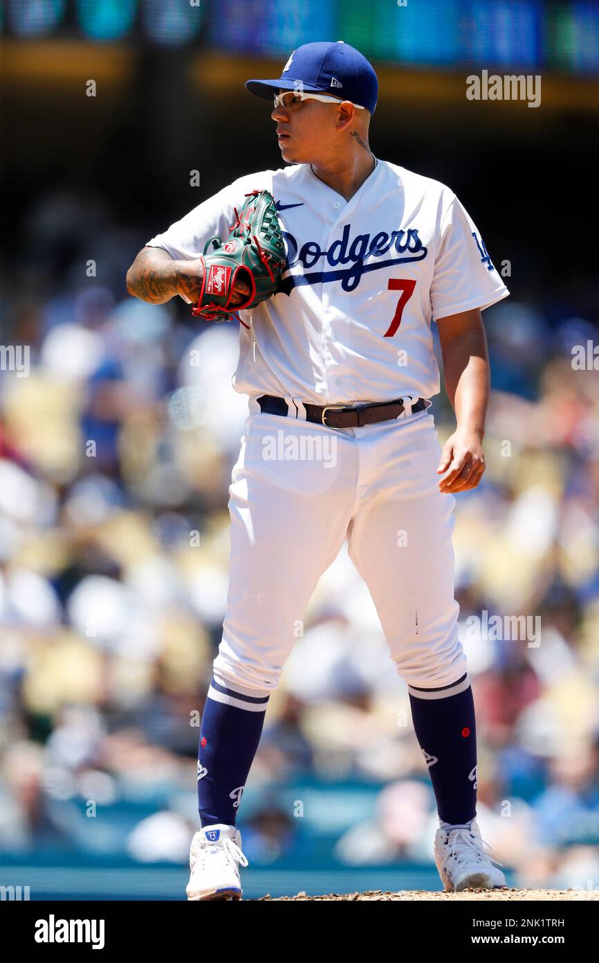 LOS ANGELES, CA - JUNE 05: Los Angeles Dodgers starting pitcher Julio ...